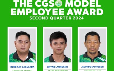 We are happy to present the nominees of the CGSO Model Employee award for the Second Quarter.
