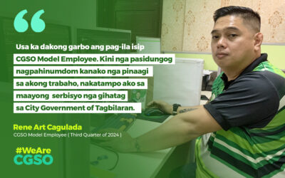 Rene Art Cagulada, CGSO Model Employee for Q3 2024