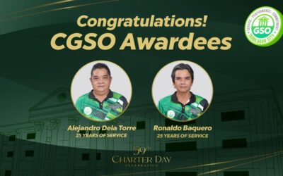 Honoring 25 Years of Service: CGSO Celebrates Baquero and Dela Torre